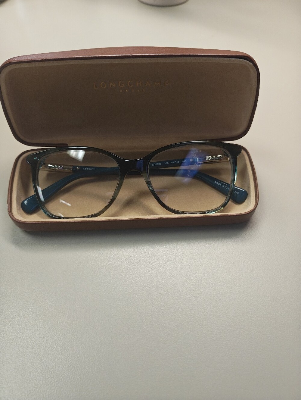 Longchamp Green-Teal Gradient Eyeglass Frames